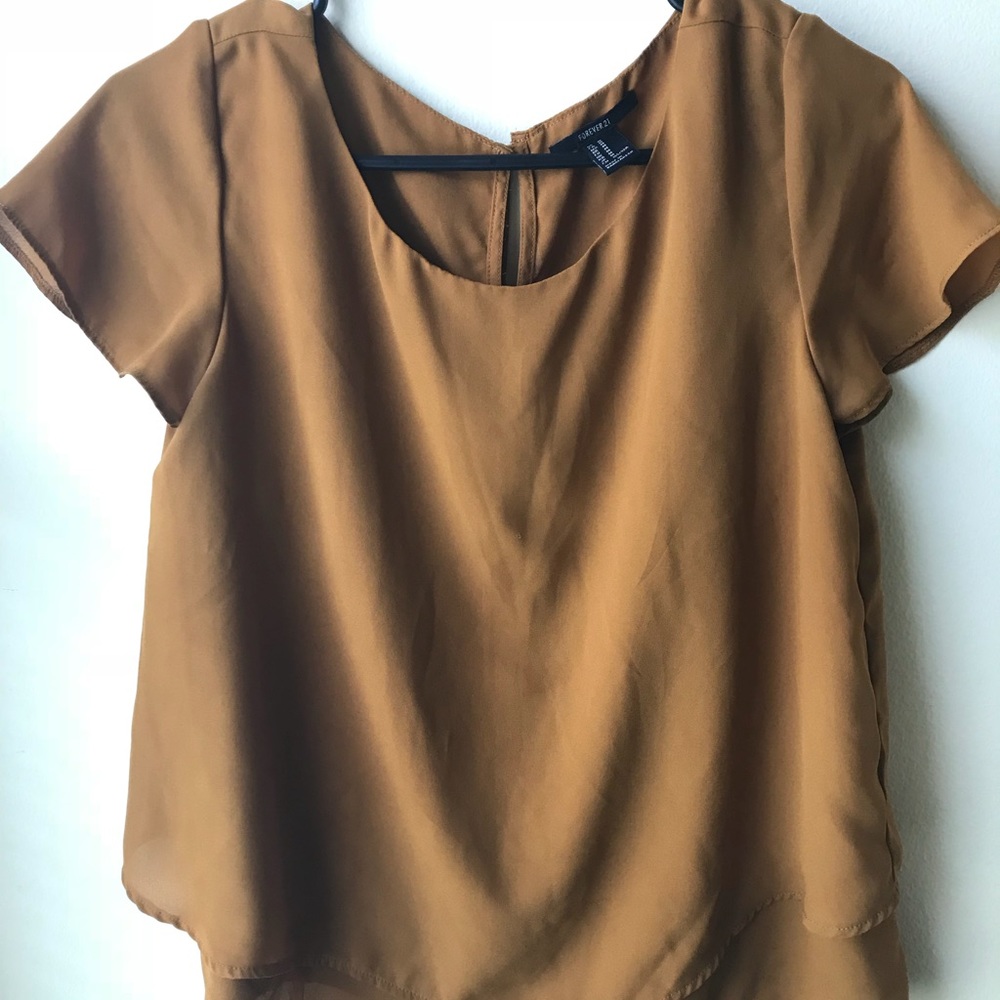 💛 Mustard Yellow Chiffon Top